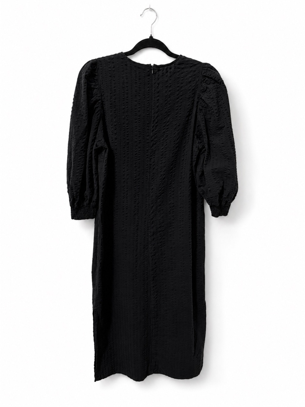 Minimum 100% Cotton Midi Dress Black EU 38 Minimalist Whimsigoth Dark Academia - Picture 3 of 11